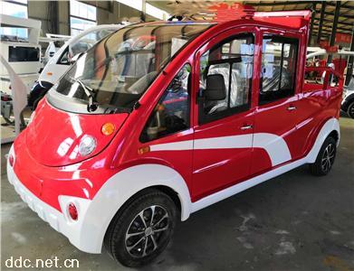  新款社区工作站安全巡查4座封闭式带货斗巡逻车